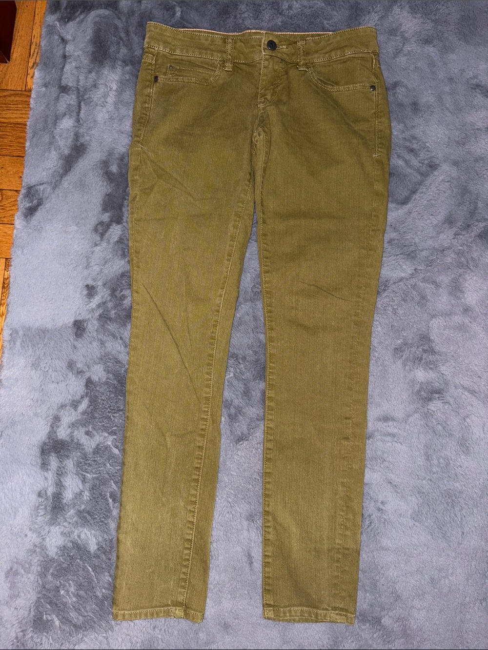 Pilcro Olive Green Skinny Jeans